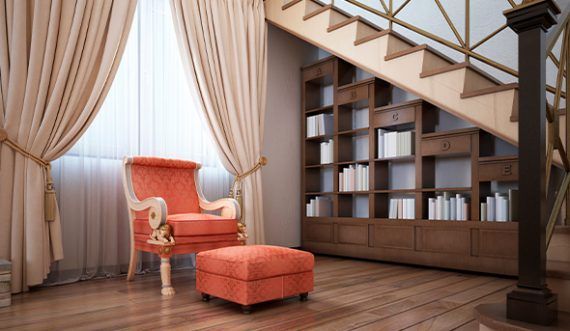 Bookshelf under Staircase