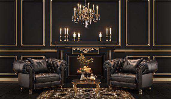  Chandelier Light for Black Colour Theme House 